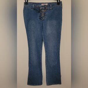 Vtg Rampage Industrial Jeans Womens Size 7 Lace Up